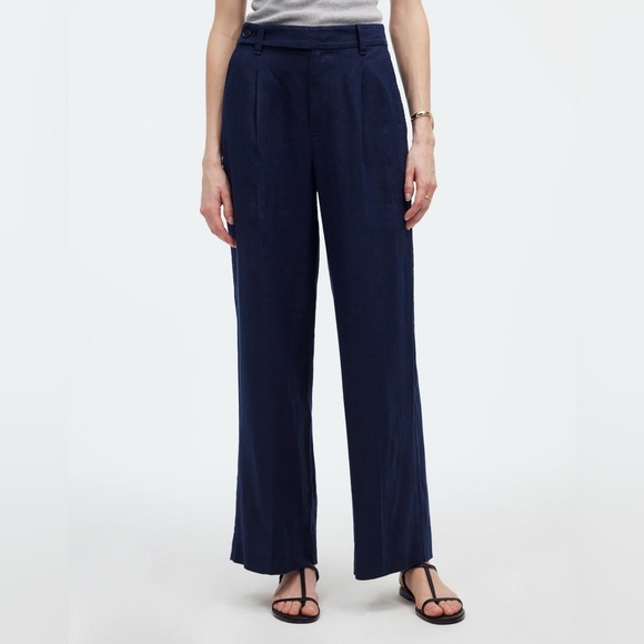 Madewell "The Harlow" Wide Leg Linen Pant NWT - Picture 3 of 12